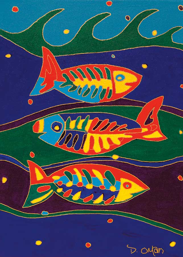 Three Fish by artist Dawn Oman