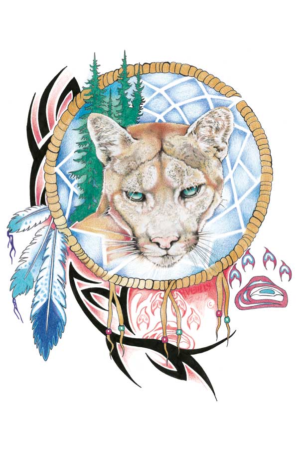 Tribal Cat by artist Hubert V. Billy