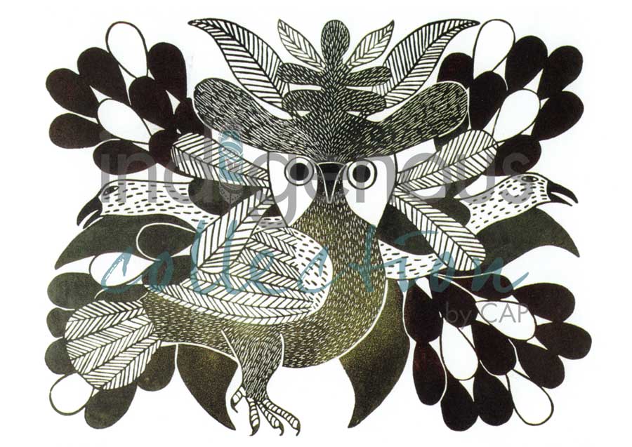 Flower Bird by artist Kenojuak Ashevak