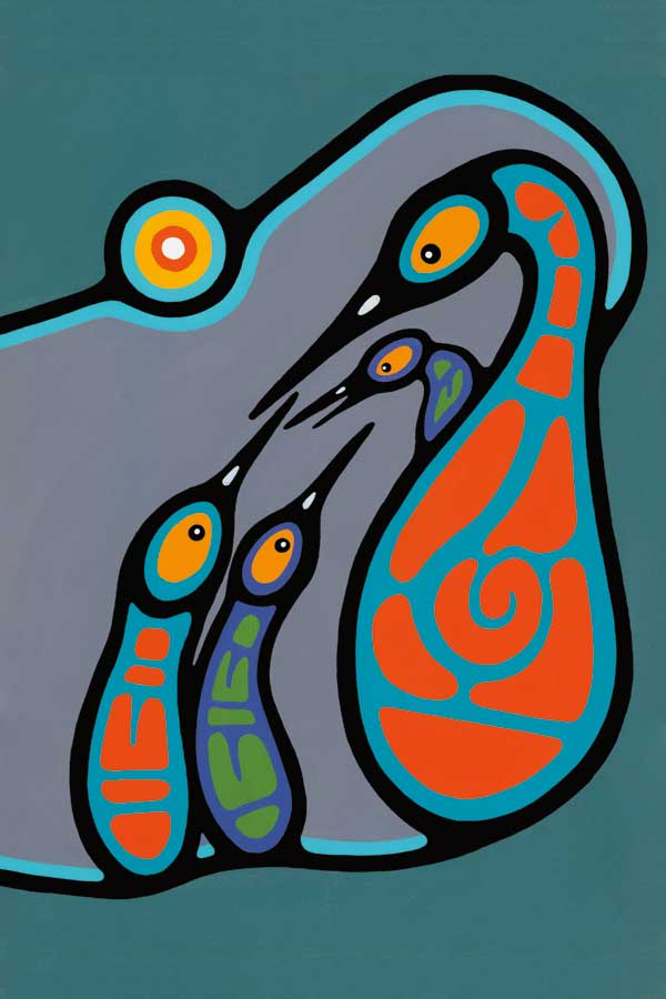 Family Teaching I by artist Bruce Morrisseau