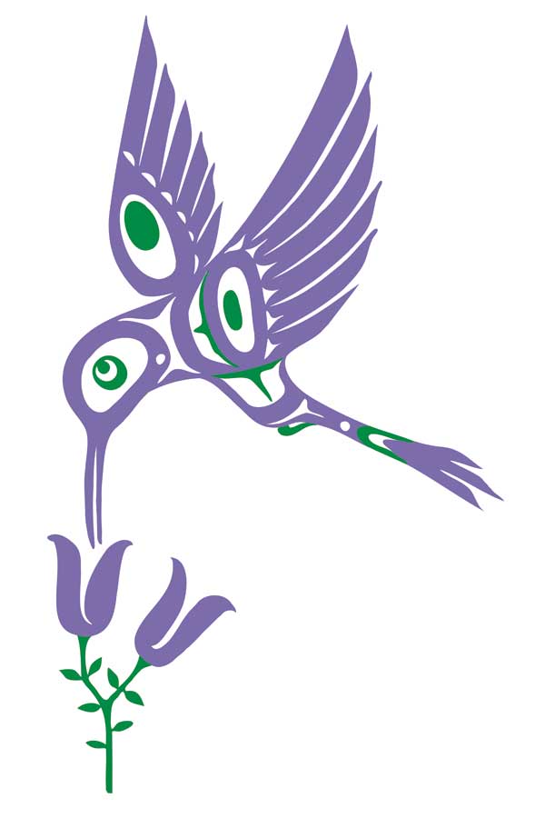 Purple Hummingbird by artist Pauline Bull