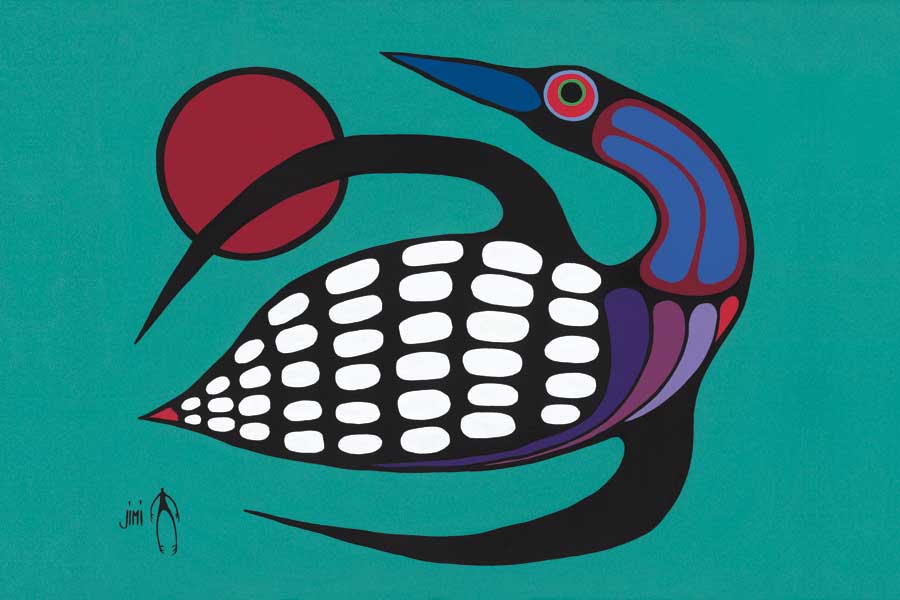 The Majestic Loon by artist Jim Oskineegish