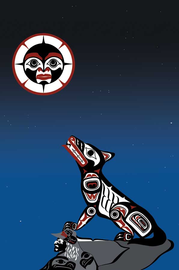 Midnight Wolf by artist Clarence Mills