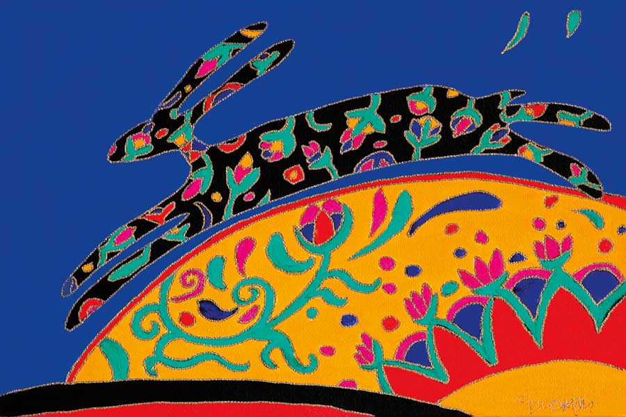 Lucky Rabbit by artist Dawn Oman