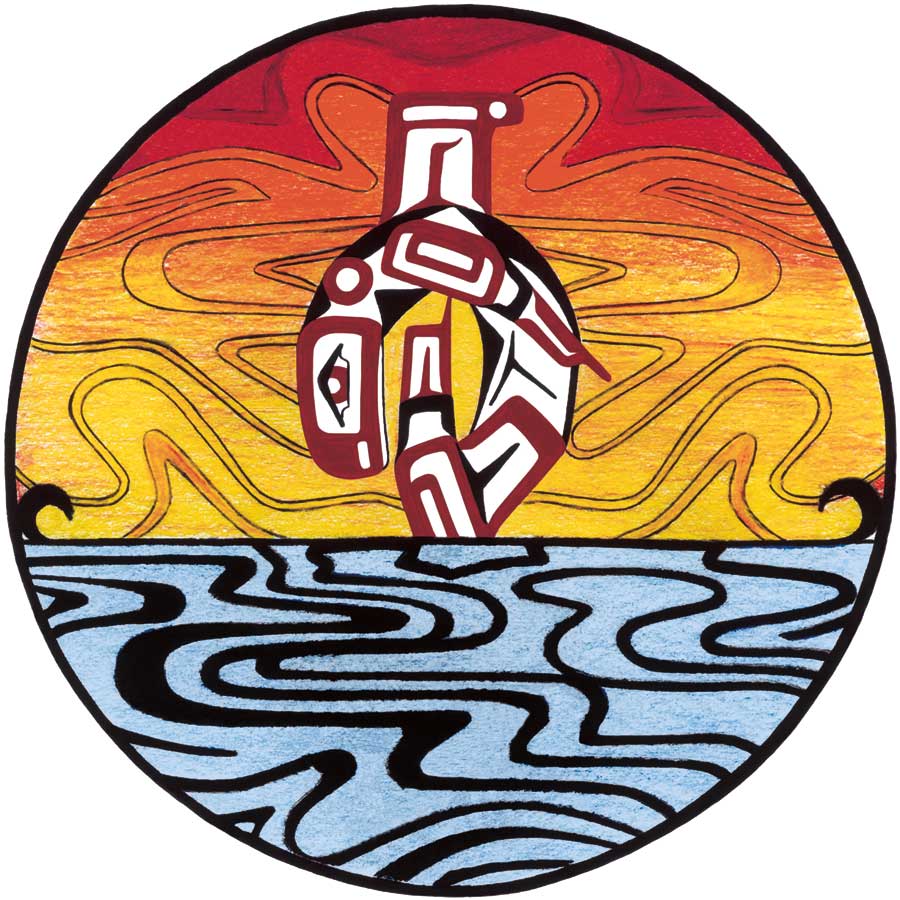 Killer Whale on the Water by artist Harmony Hoss