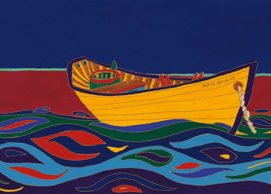 Yellow Dory by artist Dawn Oman