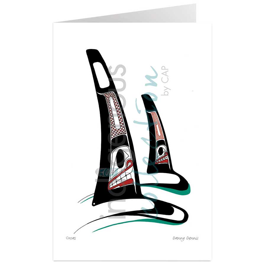 Orcas by artist Danny Dennis