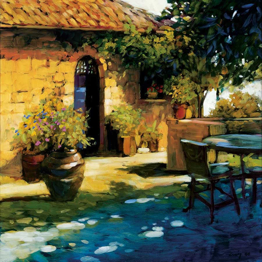Courtyard Retreat by artist  Philip Craig