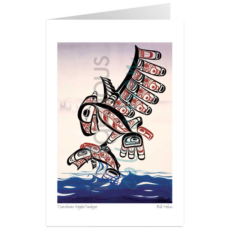 Tsimshian Eagle/Sockeye by artist Bill Helin