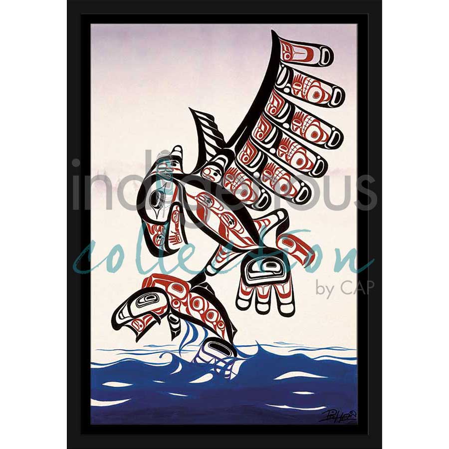 Tsimshian Eagle/Sockeye by artist Bill Helin - Tsimshian. Indigenous Collection