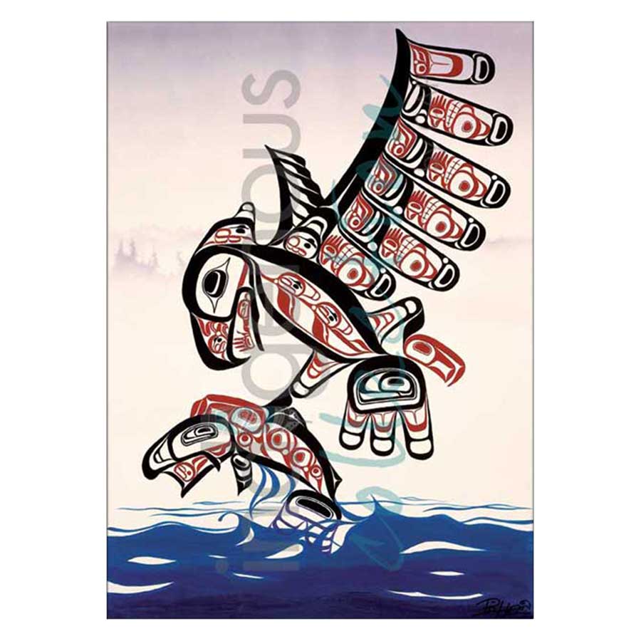 Tsimshian Eagle/Sockeye Canvas Prints