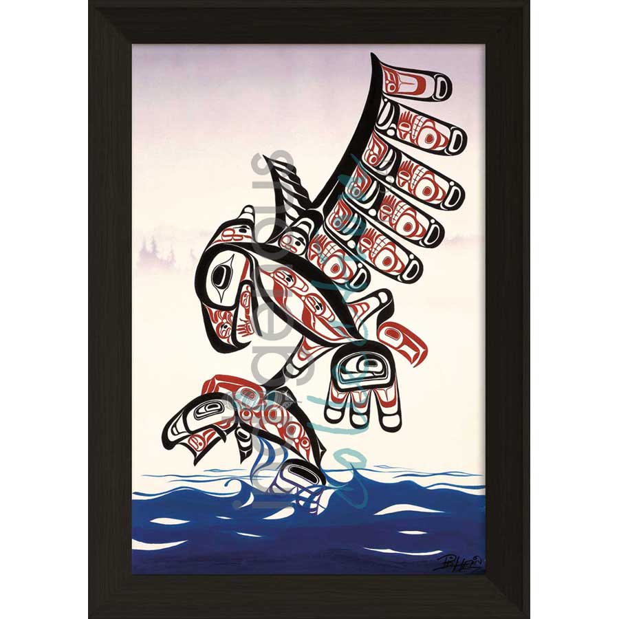 Tsimshian Eagle/Sockeye by artist Bill Helin - Tsimshian. Indigenous Collection