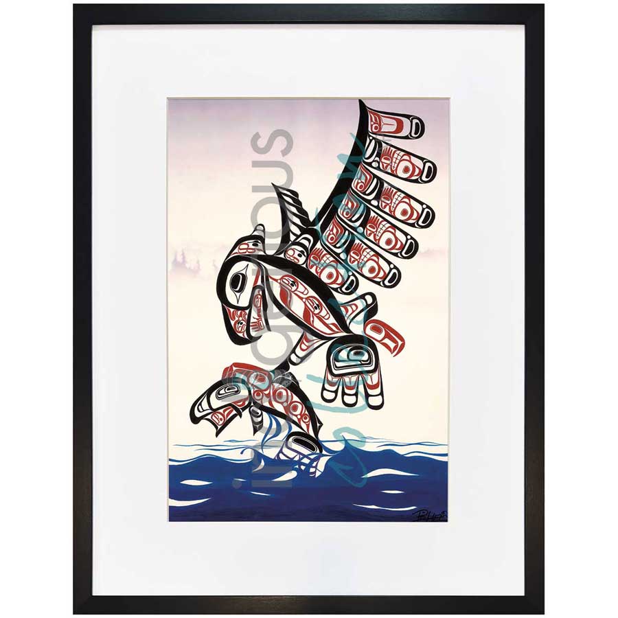 Tsimshian Eagle/Sockeye by artist Bill Helin - Tsimshian. Indigenous Collection