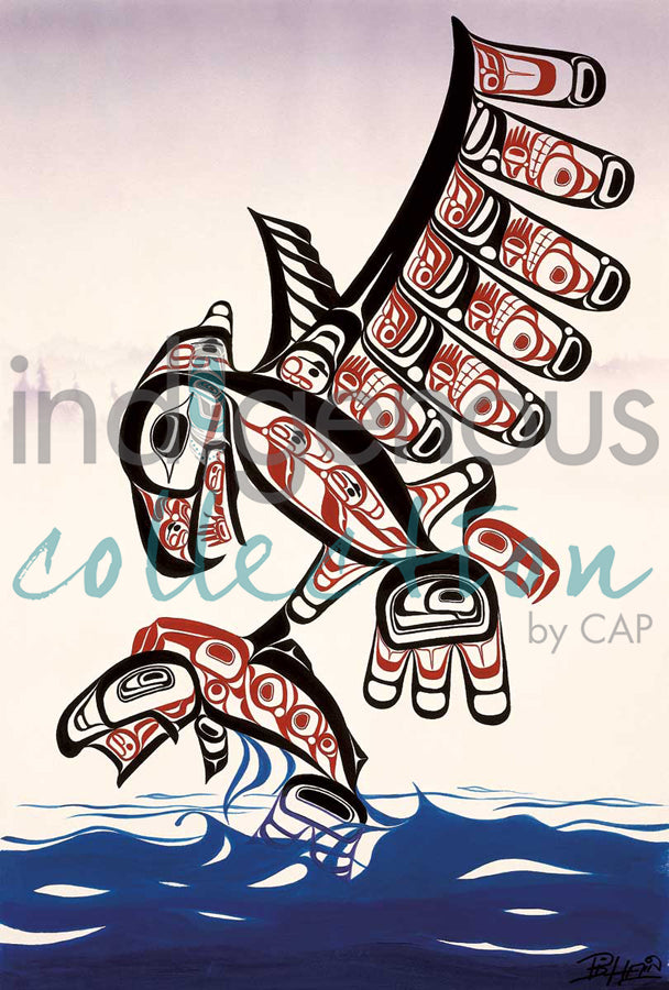 Tsimshian Eagle/Sockeye by artist Bill Helin
