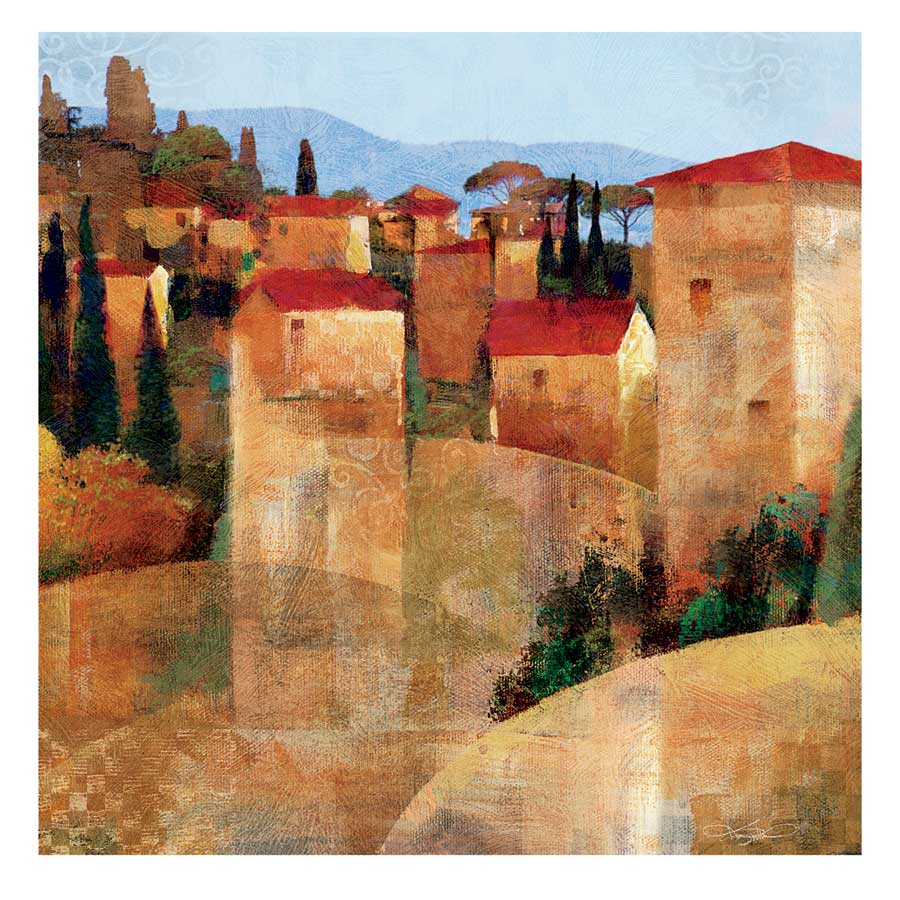 Tuscan Hillside by artist Keith Mallett