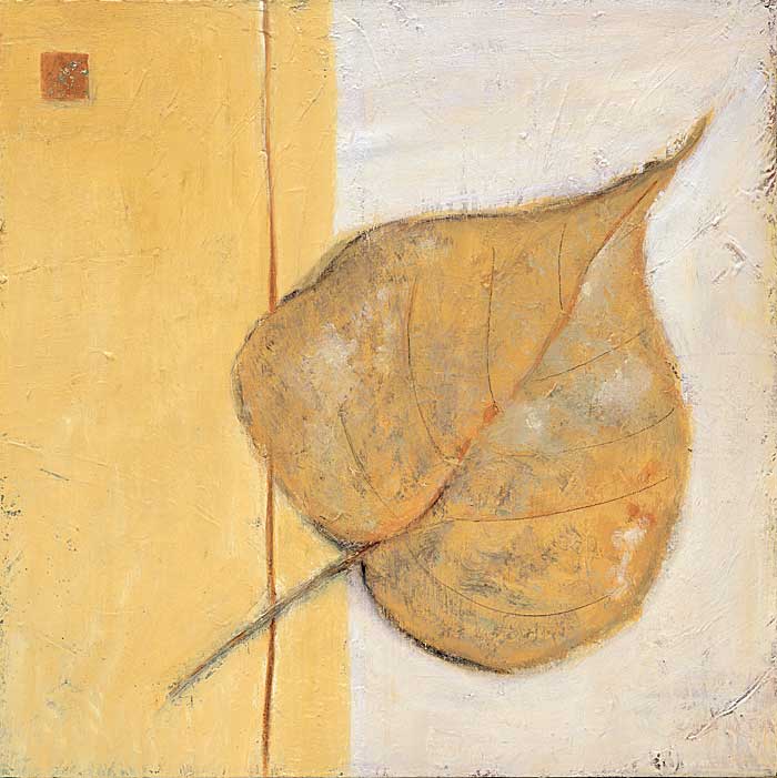 Leaf Impression - Ochre by artist  Ursula Salemink-Roos
