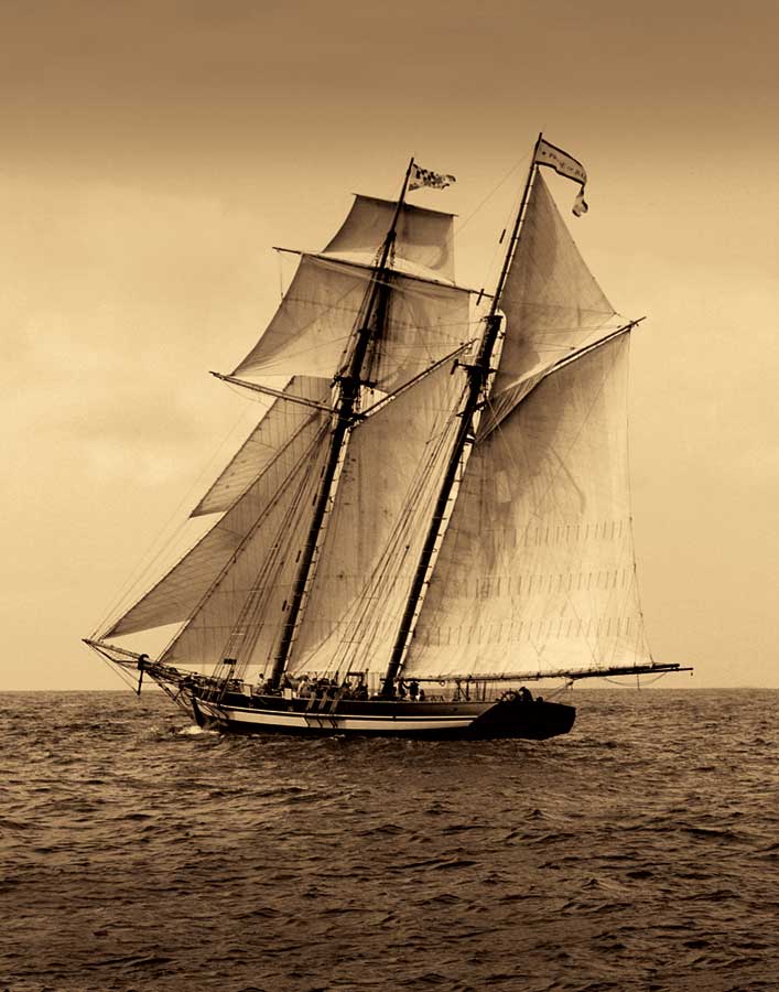 Under Sail II by artist  Frederick J.  LeBlanc