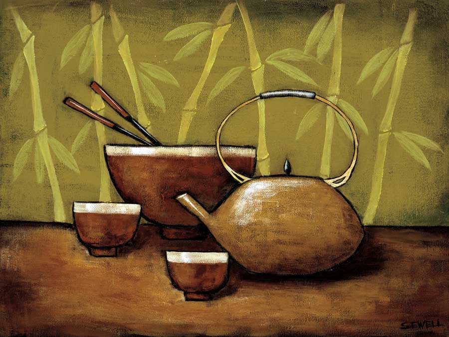 Bamboo Tea Room II by artist  Krista Sewell