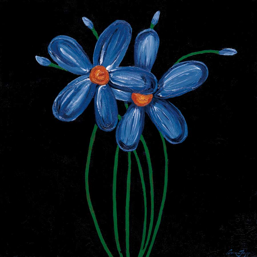 Petites Fleurs Bleus by artist  Jocelyne Anderson-Tapp