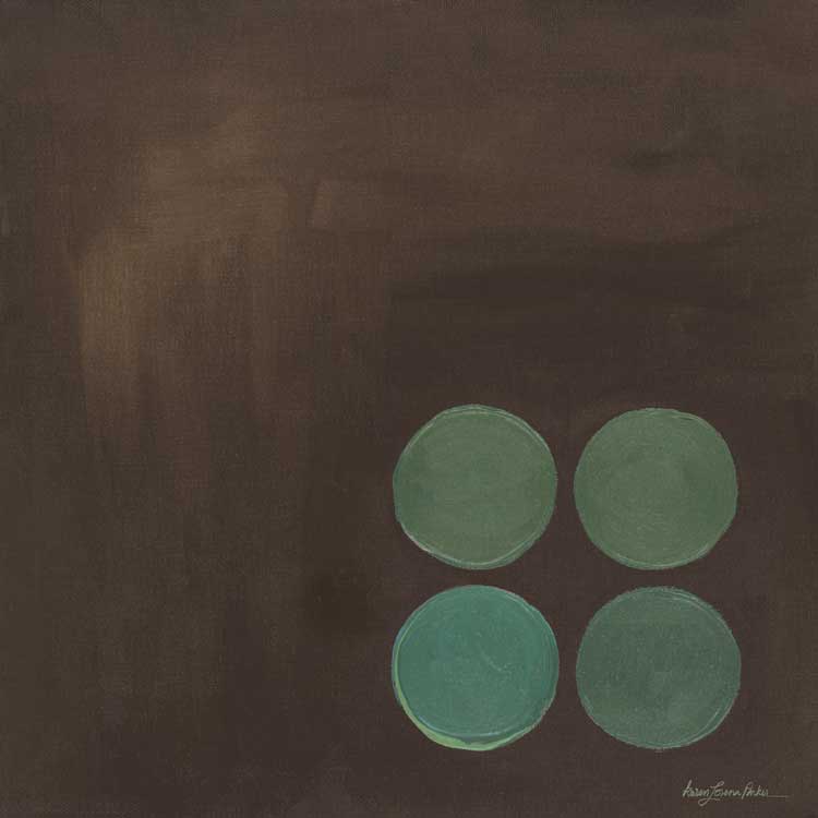 Aqua Lily Pads I by artist  Karen Lorena Parker