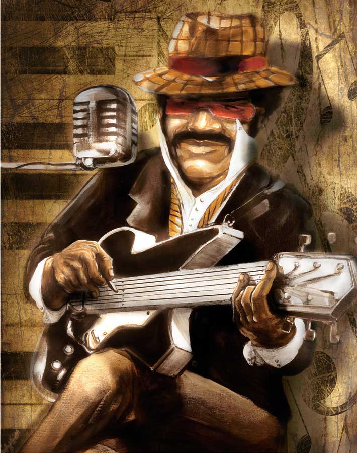 The Guitarist by artist Adam Perez