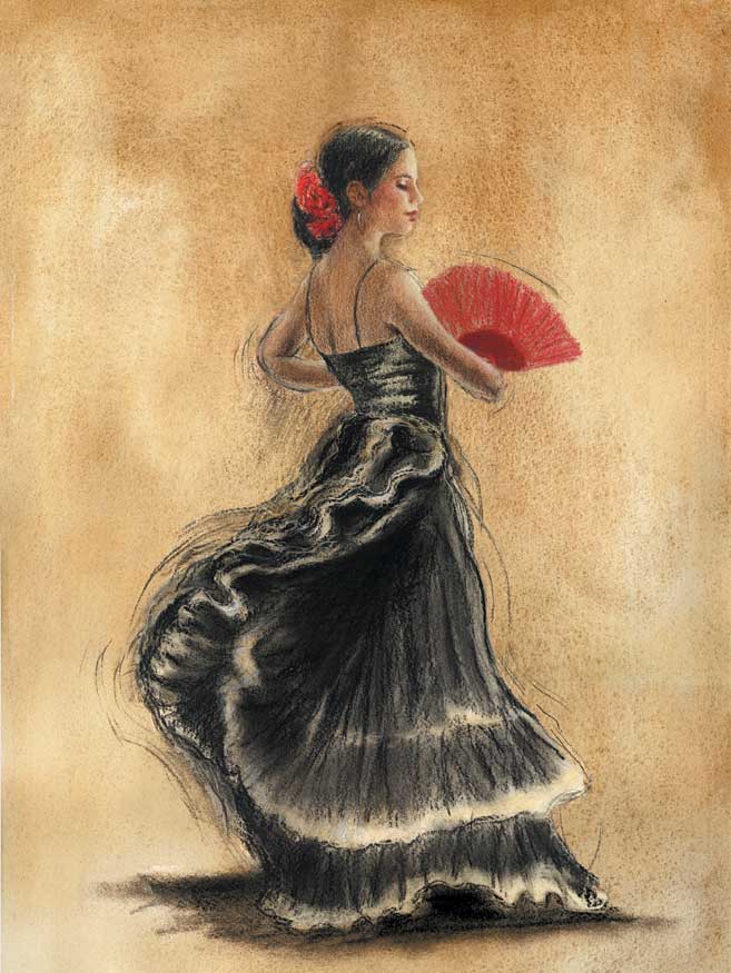 Flamenco Dancer II by artist  Caroline Gold
