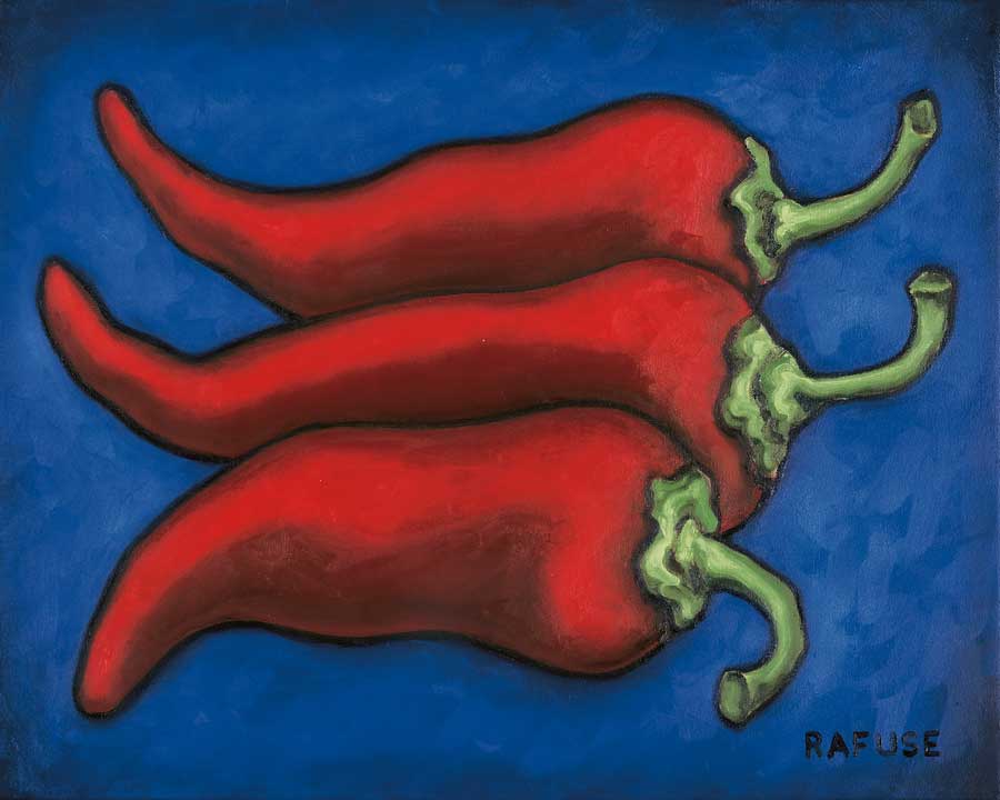 Three Chilli Peppers by artist  Will Rafuse