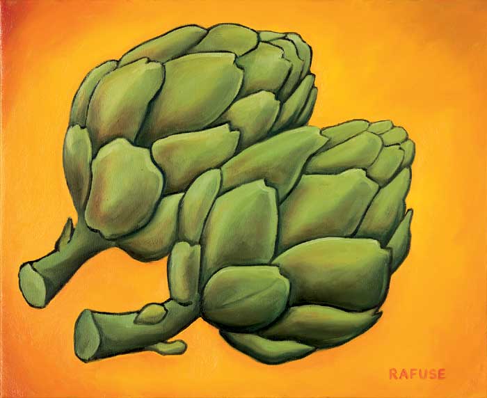 Two Artichokes by artist  Will Rafuse