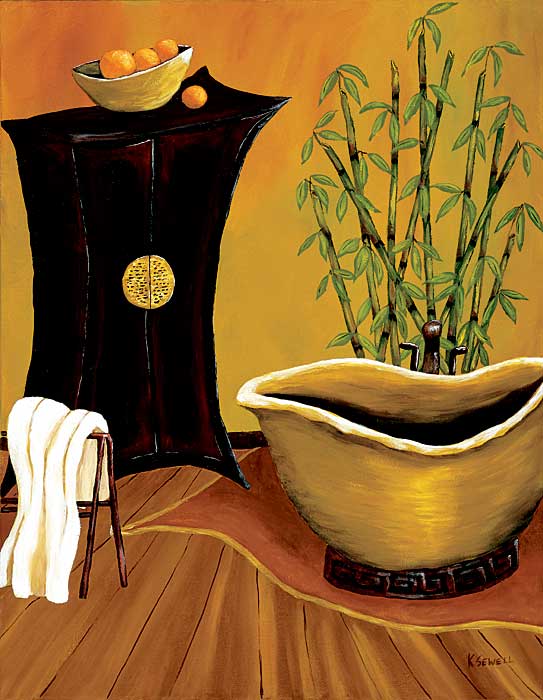 Asian Bath by artist  Krista  Sewell
