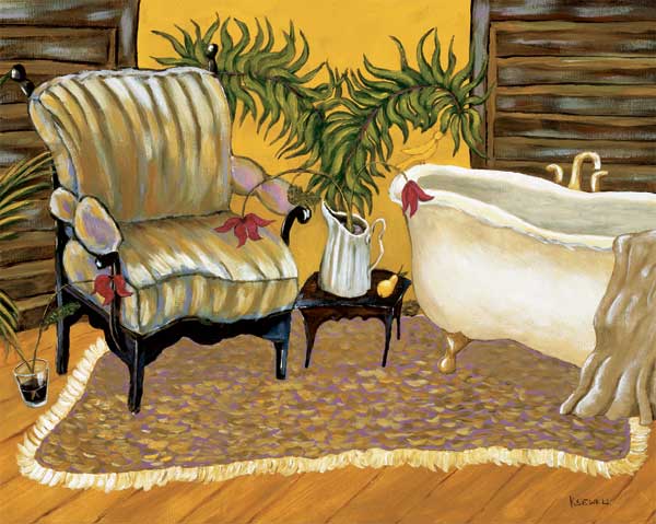 Canary Bath by artist  Krista  Sewell
