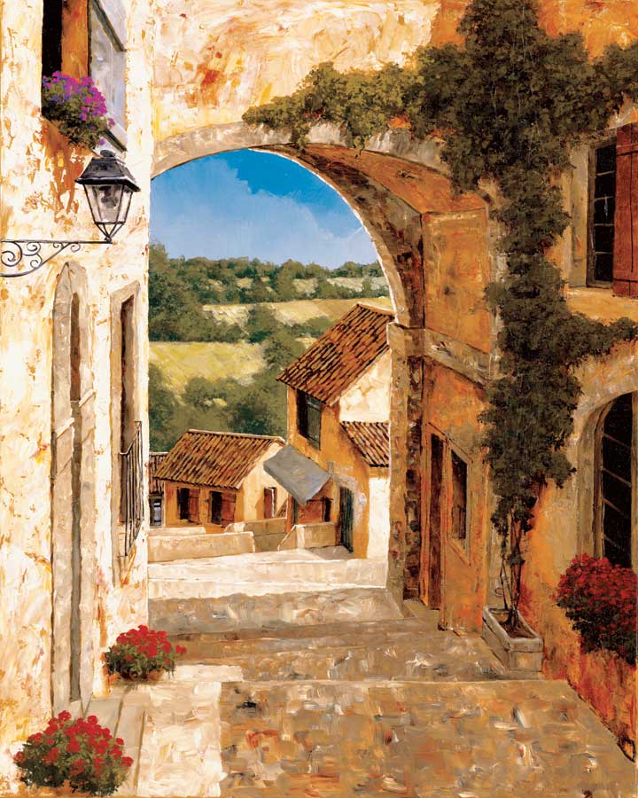 Goind Down to the Village by artist  Gilles Archambault