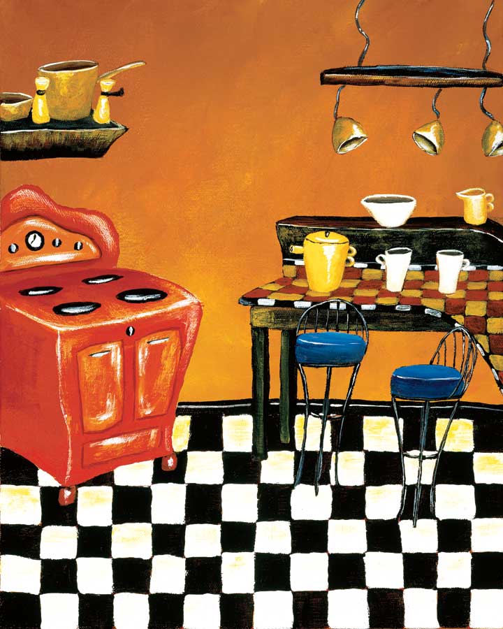 Retro Kitchen IV by artist  Krista Sewell