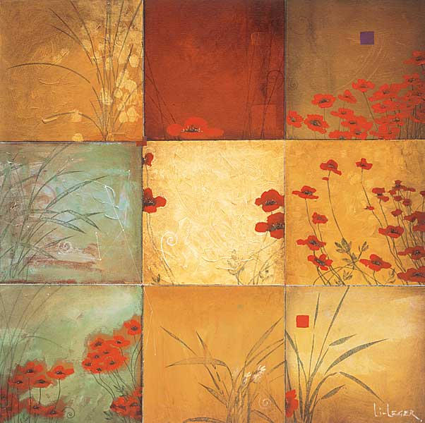 Poppy Nine Patch by artist  Don Li-Leger