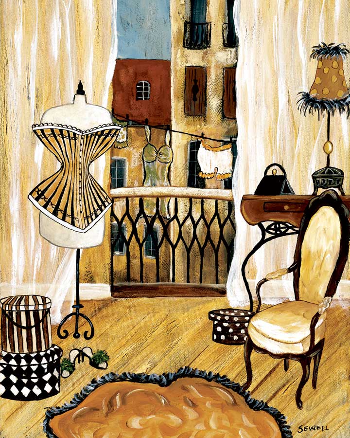 French Boudoir I by artist  Krista Sewell