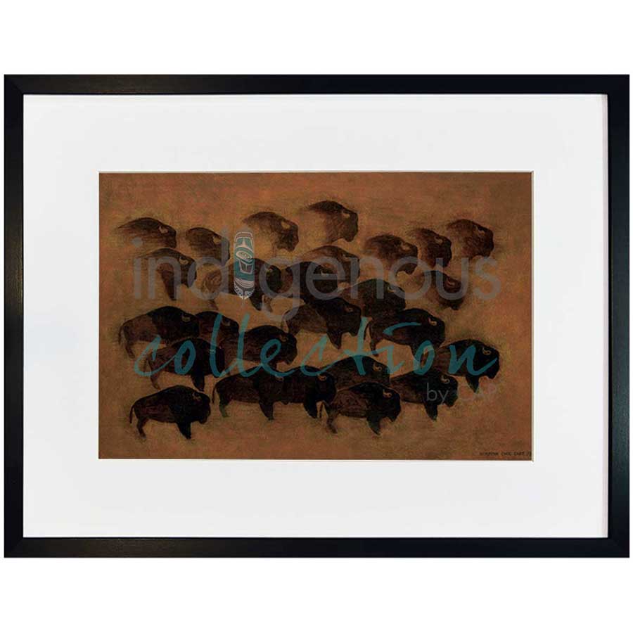 Bison by artist Benjamin Chee Chee - Ojibway. Indigenous Collection