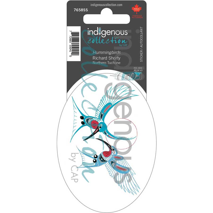 Hummingbirds Sticker by artist Richard Shorty