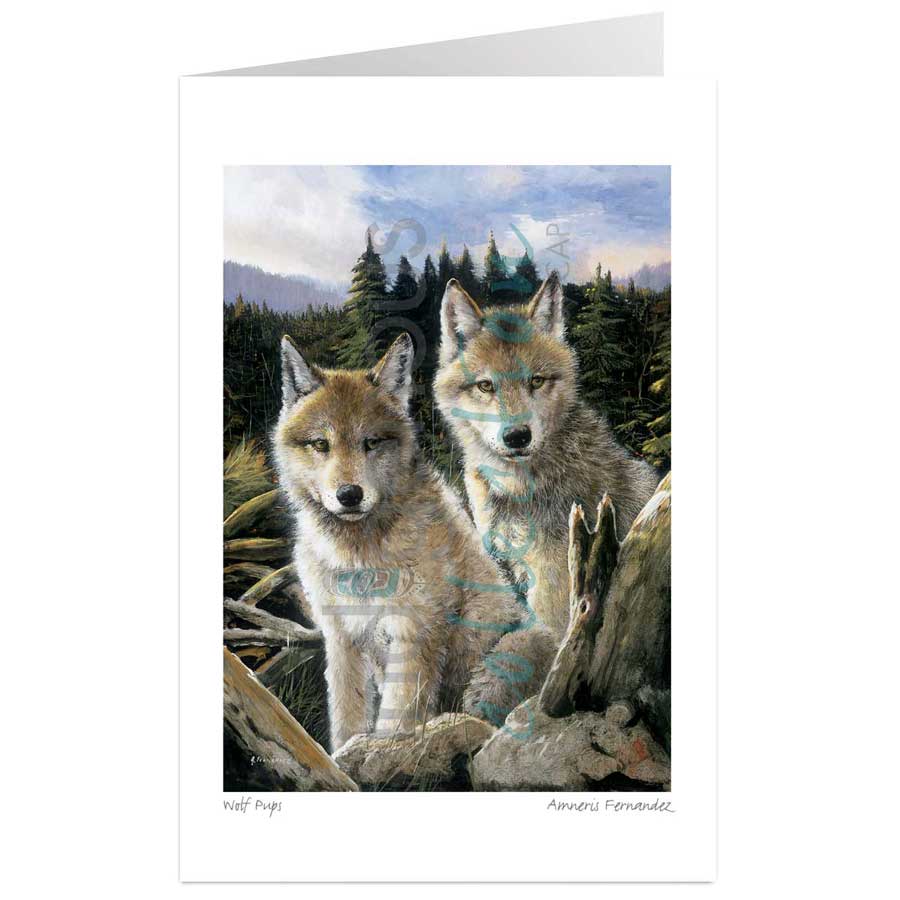 Wolf Pups by artist Amneris Fernandez