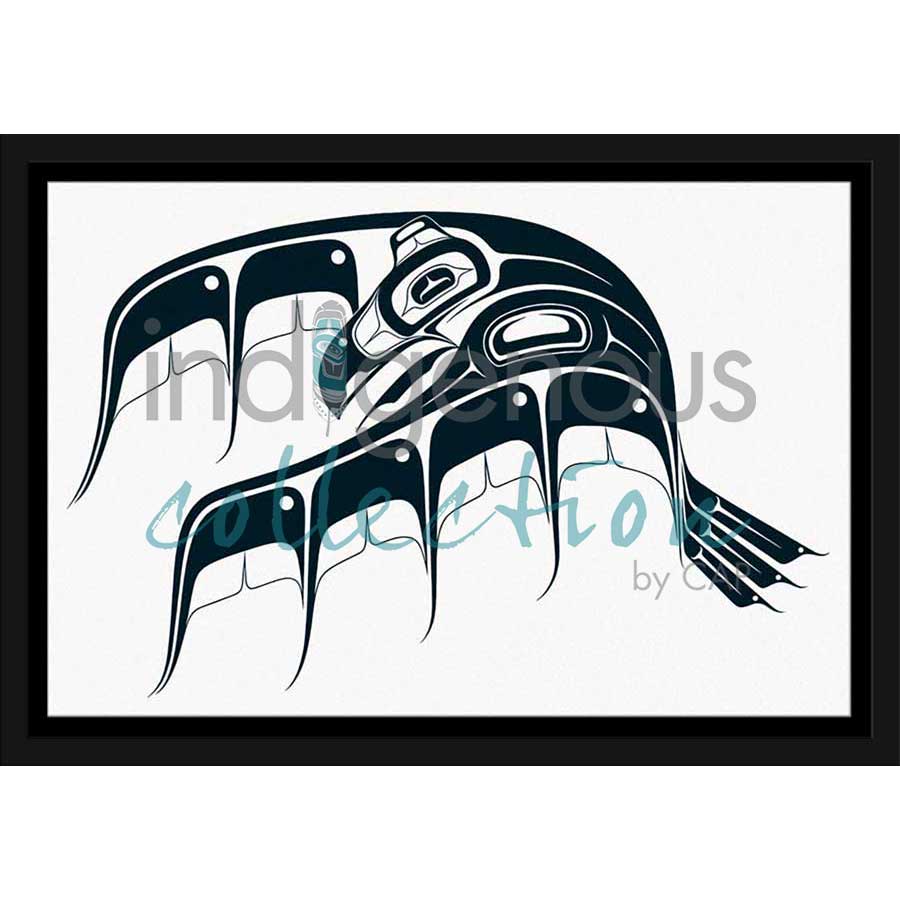 Raven In Flight by artist Carl Stromquist - Interior Salish. Indigenous Collection