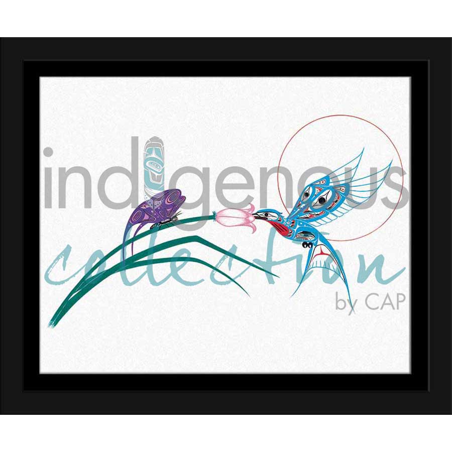 Hummingbird & Butterfly by artist Richard Shorty - Northern Tutchone. Indigenous Collection