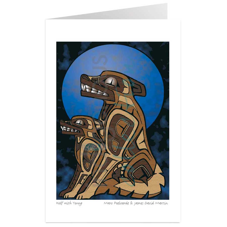 Wolf with Young  by artist Marc Poelvoorde & James David Martin