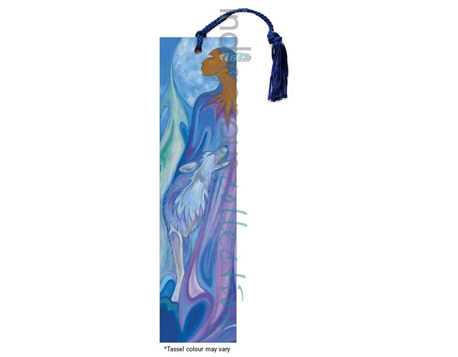 Wolf Guardian Bookmark by artist Maxine Noel