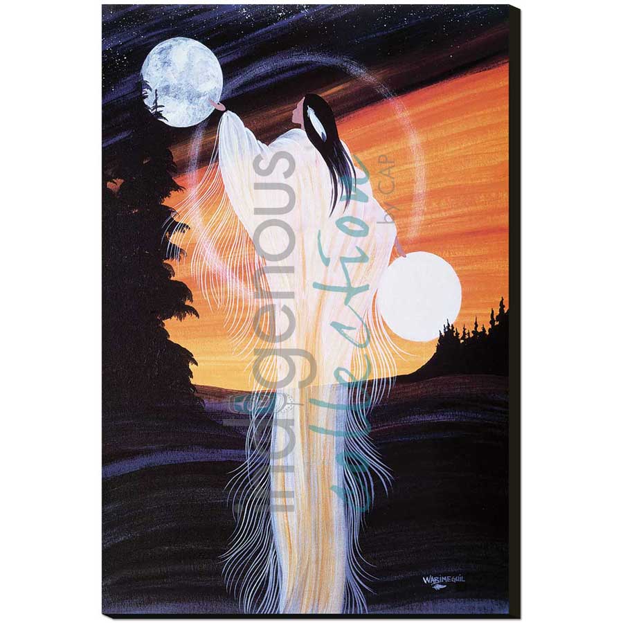 January Moon by artist Betty Albert - Cree. Indigenous Collection