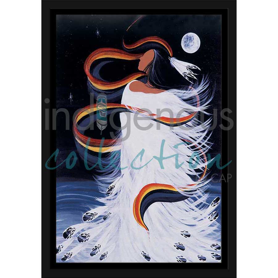 Whirling Rainbow Woman by artist Betty Albert - Cree. Indigenous Collection