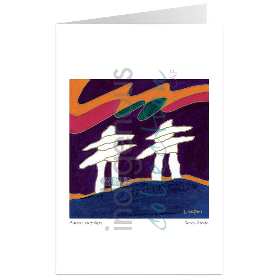 Aurora Watchers by artist Dawn Oman