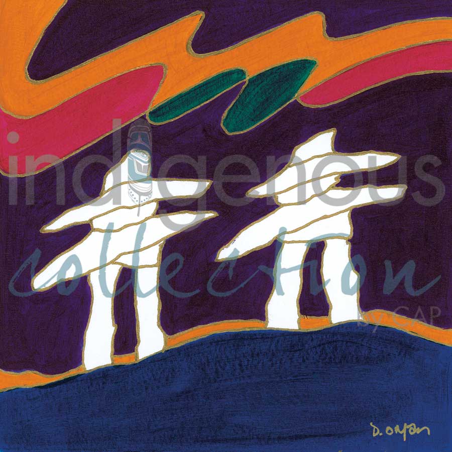 Aurora Watchers by artist Dawn Oman