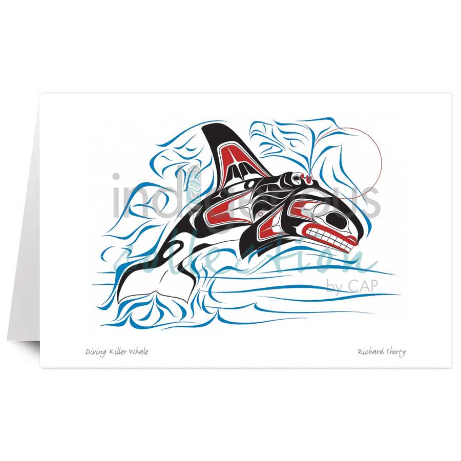 Diving Killer Whale by artist Richard Shorty
