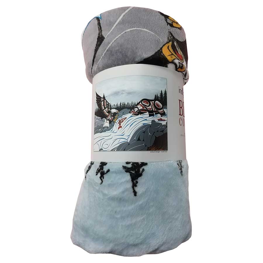 Cycle of Life Fleece Blanket by artist Richard Shorty