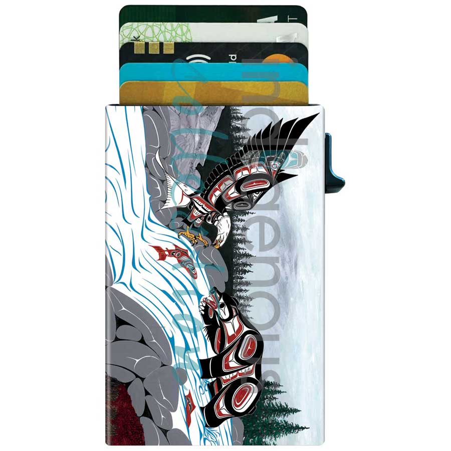 Cycle of Life Metal Card Holder by artist Richard Shorty. Indigenous Collection.