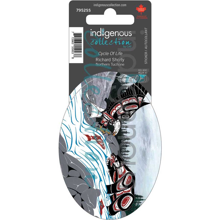 Cycle of Life Sticker by artist Richard Shorty