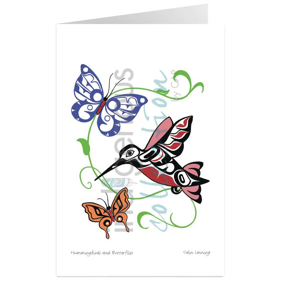 Hummingbirds and Butterflies by artist Odin Lonning